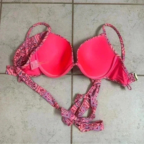32DDD SHADE & SHORE PINK AZTEC BIKINI TOP (Top Only!) - Picture 8 of 13